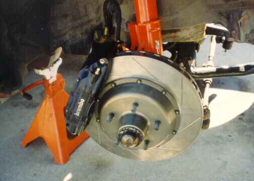 Camaro Brembo front disk brake installation