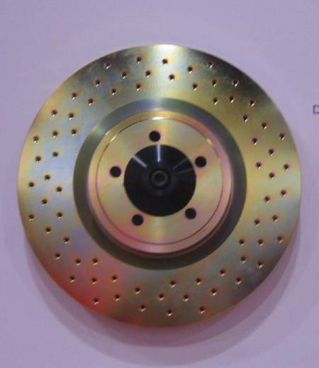 Cross drilled brake rotor