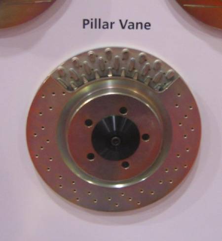 Pillar vane brake rotor