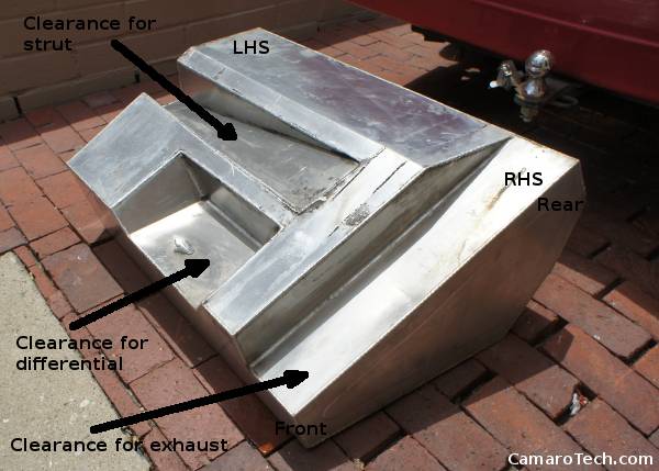 Fuel Safe - bottom view of tank